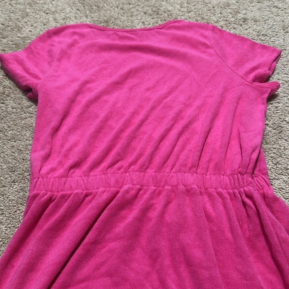 Lands End Pink Terry Cloth Swim Cover up Girls XL 16 - Picture 5 of 5